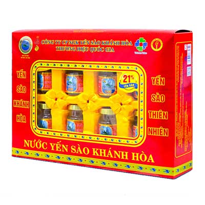 Hộp 8 Lọ Yến Sào Khánh Hòa 21% 70ml Có Đường YSKH03