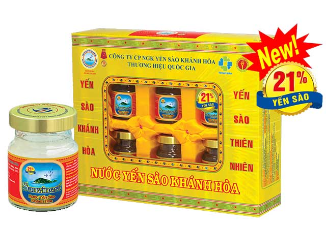 Hộp 6 Lọ Yến sào Khánh Hòa 21% 70ml Có Đường YSKH01