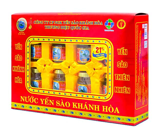 Hộp 8 Lọ Yến Sào Khánh Hòa 21% 70ml Có Đường YSKH03