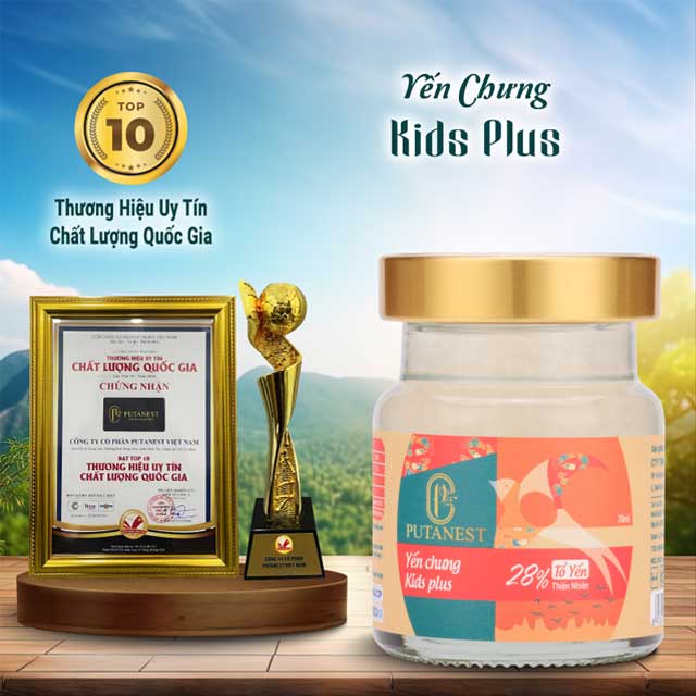 Hộp Thịnh Vượng 6 Hũ Yến Chưng Cao Cấp Kids Plus 28%