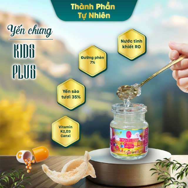 Hộp Thịnh Vượng 6 Hũ Yến Chưng Thượng Hạng Kids Plus 35%