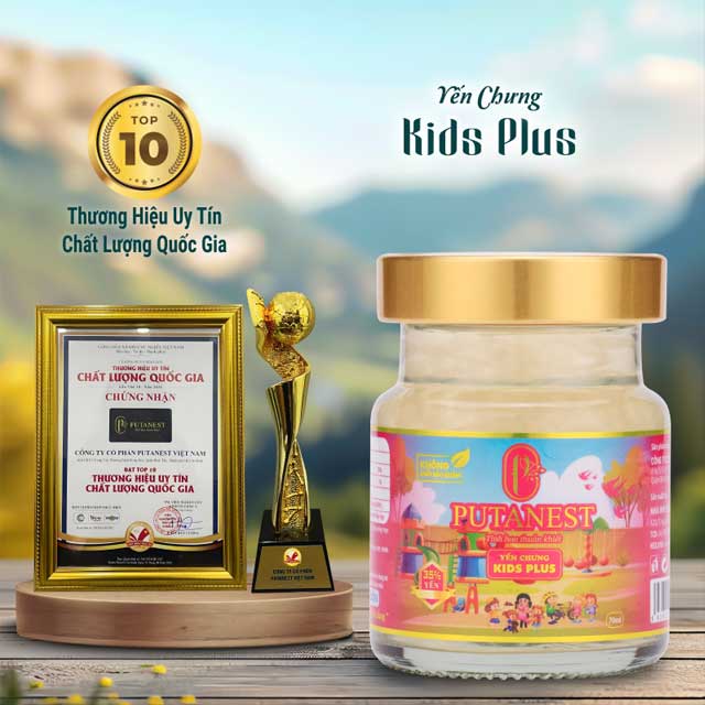 Hộp Thịnh Vượng 6 Hũ Yến Chưng Thượng Hạng Kids Plus 35%