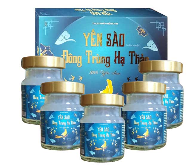 Set 6 Hũ Yến Sào Đông Trùng Hạ Thảo 38% 70ml