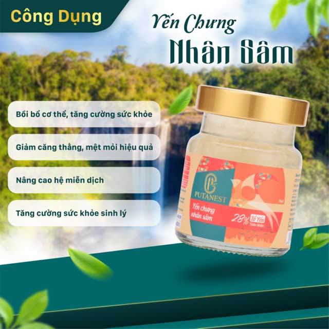 Xách 6 Hũ Yến Chưng Cao Cấp Nhân Sâm 28%