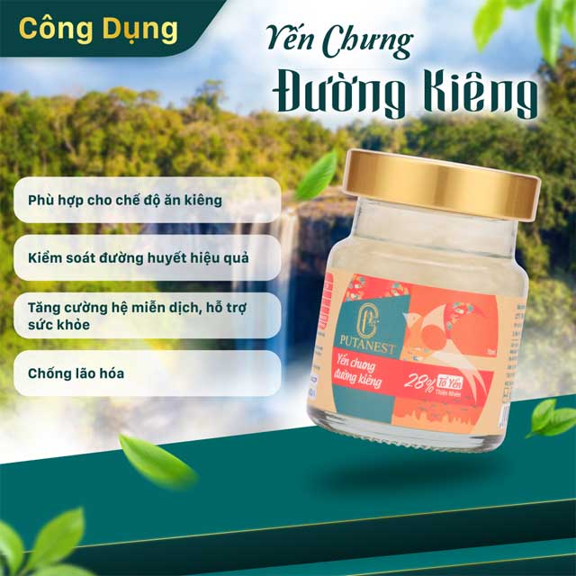 Yến Chưng Cao Cấp Đường Kiêng 28%