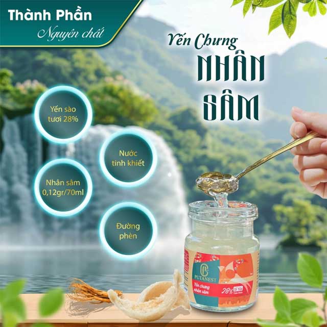 Yến Chưng Cao Cấp Nhân Sâm 28%