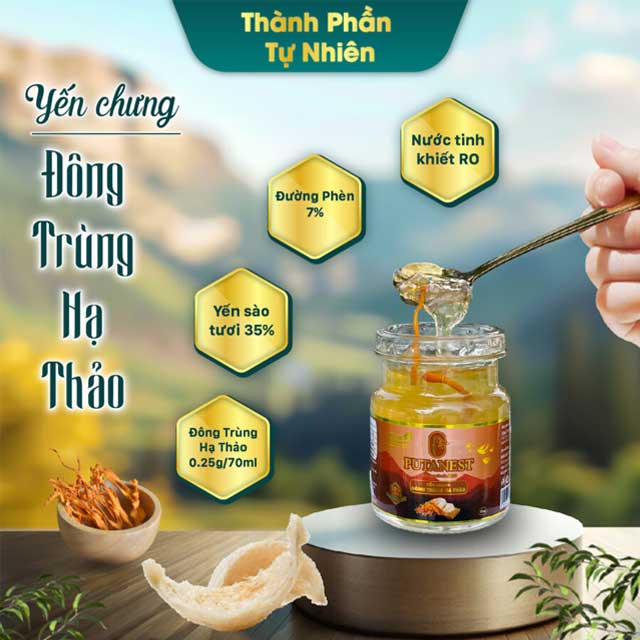 Yến Chưng Thượng Hạng Đông Trùng Hạ Thảo 35%