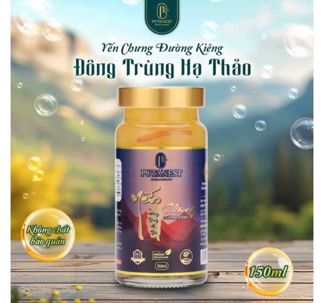 Yến Chưng Thượng Hạng Đường Kiêng Đông Trùng 150ml 35%